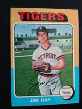 1975 Topps Baseball Card # 89 Jim Ray - Detroit Tigers SP