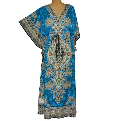 Sommerkleid Strandkleid Damenkleider Freizeitkleid Boho Strandkaftan Urlaub - Bild 1 von 4