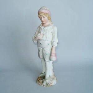 Vintage German Bisque Porcelain Figurine Boy  deutsche Bisque Porzellan Figur - Bild 1 von 9