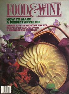 FOOD & WINE Magazine October 1988 Perfect Apple Pie Garlic Mediterranean Recipes - Picture 1 of 3