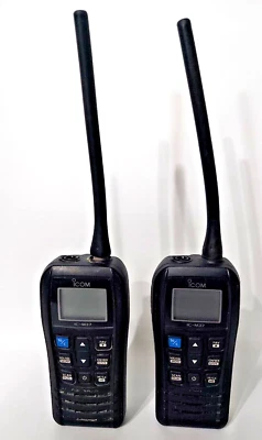 2 Icom M37 Marine Vhf Handheld Radio IC-M37 - Image 1 of 4
