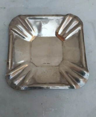 Posacenere portacenere antico in argento 1000 stile retro - Immagine 1 di 4