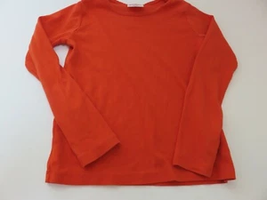 Hanna Andersson Basics Pima Cotton Long Sleeve Tshirt 120 US 8 orange EUC - Picture 1 of 3