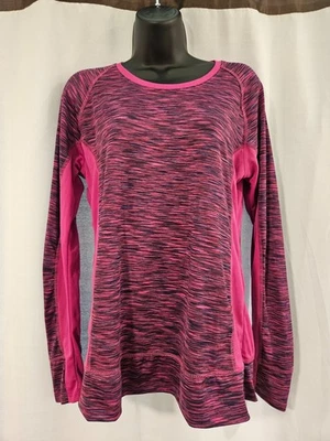 RBX Women’s Large Pink Long Sleeve Athletic Shirt Running Pink Bright Neon C5 - Image 1 of 4