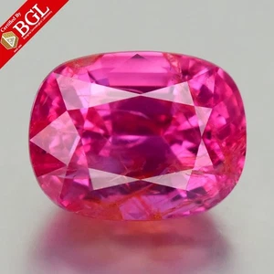 💎 BGL Report 2.56ct Cushion Natural Intense Vivid Pink Sapphire Unheated, Burma - Picture 1 of 5