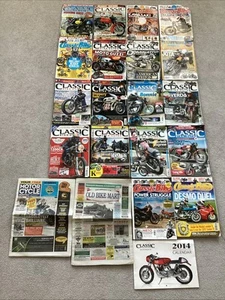 Classic Bike Guide Magazines Motorcycle x 18 + 2014 Calendar + Newspapers Bundle - Imagen 1 de 24