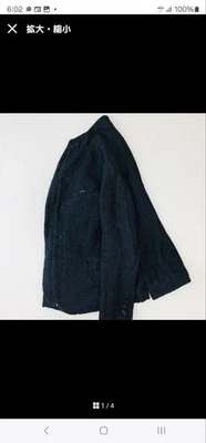 Chaqueta de Lino Paul Harnden Azul Marino Talla 46 Artesanal Primavera Verano Foto 1 de 4