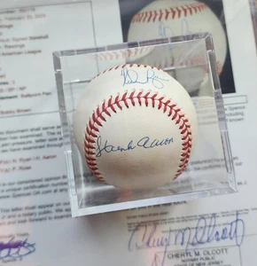The Kings Of Baseball JSA signed Hank Aaron, Pete Rose And Nolan Ryan Baseball - Picture 1 of 4