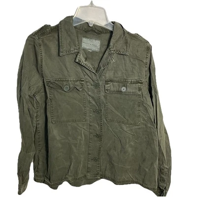 Chaqueta Militar LUCKY BRAND Lyocell Algodón Verde Oliva Talla L Bolsillos Utilitarios Ver* Foto 1 de 4
