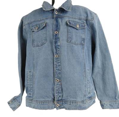 PB BASICS Men's Denim Jean Button Up Jacket Size XL - Image 1 of 4
