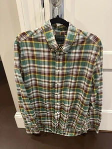 Gitman Bros Vintage Men’s Shirt, Size Large Madras Plaid Made In USA - Picture 1 of 3