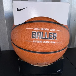 Nike Baller Basketball Full Size 29.5" Ball - Amber/Black/Metallic Platinum - Picture 1 of 4