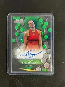 2024 Topps Grafito Aryna Sabalenka Refractor Verde AUTO/75 ¡En Tarjeta! - Imagen 1 de 2