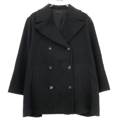 Jaqueta THE ROW ALGODÃO LÃ PEITO DUPLO CASACO PRETO S Usado MESC-0 - Imagem 1 de 4