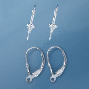 4 pendientes de alambre de oreja con concha de plata de ley (bucle abierto) 16,5 mm #33527 - Imagen 1 de 4