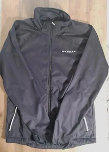 Walking Hiking Jacket Full Zip Softshell Black Stretch Fabric Size S - Picture 1 of 5