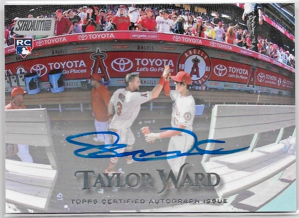 2019 Stadium Club Autographs #SCATW — Taylor Ward, Los Angeles Angels - Image 1 of 3