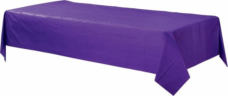 Tablecover Purple Rectangle Plastic Birthday Party Catering Table Cloth