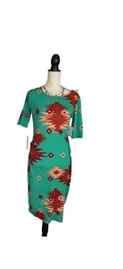 LulaRoe Aztec Print Dress Midi St Patrick's Day Sz S Stretchy NWT - Picture 1 of 11