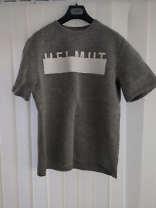 Helmut Lang logo Short-Sleeve Oversized T-Shirt  Grey Medium Excellent Condition