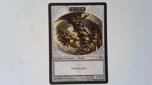 Wurm Deathtouch 1x TOKEN MtG ENGLISH Scars of Mirrodin - Picture 1 of 2