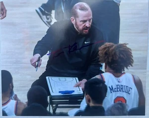 Tom Thibodeau signed 8x10 Foto New York Knicks Head Coach Playoffs 2025 - Bild 1 von 1