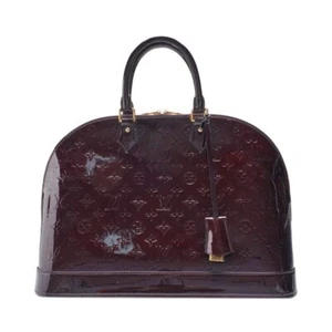 Louis Vuitton Burgundy Vernis Alma GM Tote Bag - Picture 1 of 14