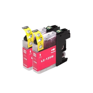 2 Magenta Ink Cartridge Compatible With Brother DCP-J4110DW J6520DW LC125 - Picture 1 of 2
