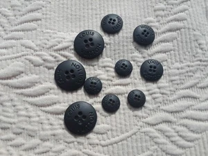 LOUIS VUITTON Button (1) Replacement New Authentic Flat Matte Black ( 3 Sizes ) - Picture 1 of 5