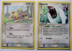 Slakoth 73/107 & Vigoroth 50/107 EX Deoxys 2 Pokemon Karte x2 NM - Bild 1 von 2