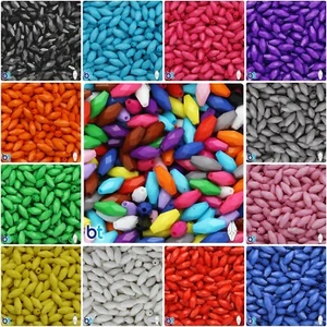 BeadTin Opak 15mm Facettiert Oval Kunststoff Basteln Perlen (200 Stück) Farbwahl - Bild 1 von 17