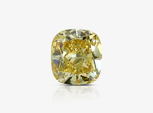 6,13 Karat natürliches ausgefallenes tiefgelbes Kissen, VS2 GIA-zertifiziert Echtschmuck - Bild 1 von 6