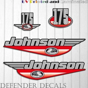 Johnson 175 HP 1999-2000 Outboard Decals Sticker Set Red - Picture 1 of 1