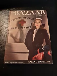 HARPER'S BAZAAR Magazine March 1943 Louise Dahl Wolfe LAUREN BACALL COVER - Imagen 1 de 9