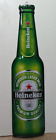 Heineken Lager Beer Bottle curved 3-D Embossed Metal Tin Sign 24