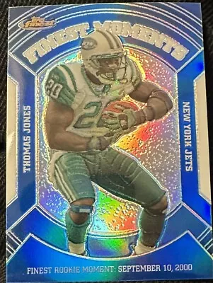 2007 Topps Finest Veteran Moments Blue Refractor /299 Thomas Jones #VFM-TJ - Image 1 of 2