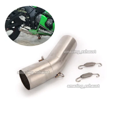 Tubo de escape de enlace medio deslizable puntas de 51 mm para Kawasaki Ninja ZX6R ZX636 2009-2022 Foto 1 de 4