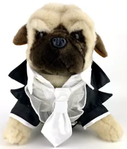 Caballero Perro Esmoquin Conjunto Ropa Boda Traje Formal Camisa Mediana Perros Pajarita - Imagen 1 de 10