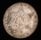 1857 Silver Three Cent Piece Star Design 3c Coin