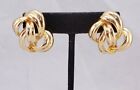 Givenchy Signed Love Knots Gold Tone Post Pierced Vintage Earrings
