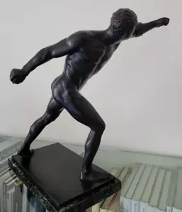 Bronze akt Gladiator Borghesischer Fechter 48cm Antik Skulptur Statue Borghese - Bild 1 von 24