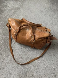 Rare Womens Bags Miu Miu VITELLO LUX, Hand Bag Shoulder Bag Side Ribbon Orange - Picture 1 of 21