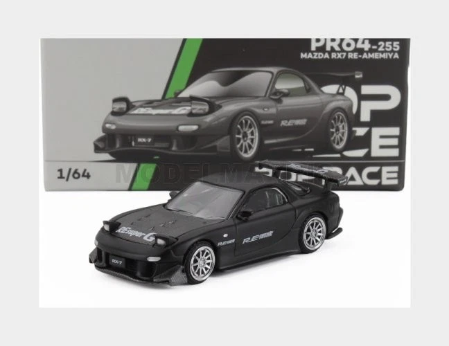 Pop Race 1/64 Scale - MAZDA RX7 RE-AMEMIYA GUN METAL