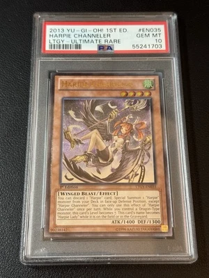 Yu-Gi-Oh! Harpie Channeler LTGY-EN035 Ultimate Rare 1st Edition PSA 10 - Image 1 of 2