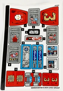 LEGO STICKER SHEET ONLY 70436 PHANTOM FIRE TRUCK 3000 from set New - Picture 1 of 1