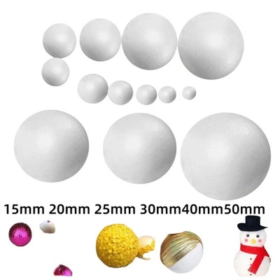 Styroporkugeln Kugeln Ø15 20 25 30 35 40 50mm PolystyrolkugelnTop Qualität - Image 1 of 4