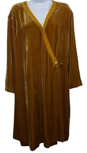 Vestido envolvente London terciopelo viscosa seda para mujer talla 16 manga larga cuello en V EE. UU. - Imagen 1 de 12
