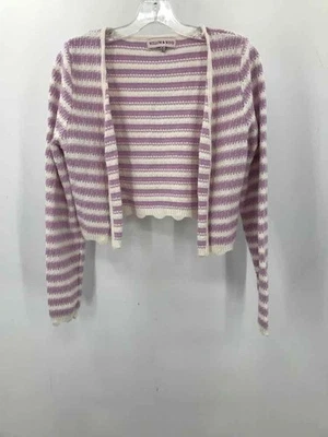 Б/у ивы и ветра фиолетовый размер средний полоски кардиган свитер - Изображение 1 из 3