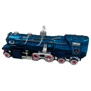 Hallmark Ornament Lionel 1-400E Blue Comet Locomotive blown glass POLAND - Picture 1 of 9