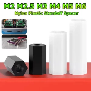 Kunststoff Sechskant Abstandhalter Distanzhülsen Langmuttern M2M2.5M3M4M5M6 - Picture 1 of 8